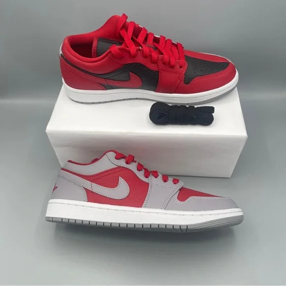 New Nike Air Jordan 1 Low SE Gym Red/Black/White/Cement Grey #Women's - Picture 15 of 16